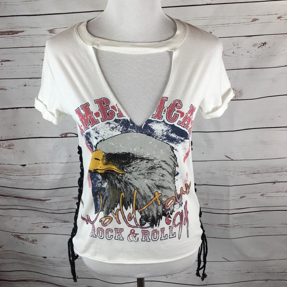 RD Style Festival Concert Biker/Moto American Rock & Roll Tee Small‎